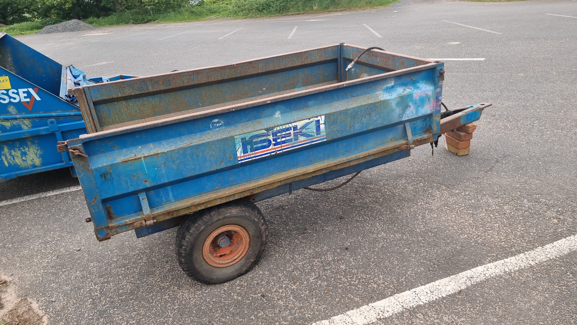 Iseki hydraulic single axle trailer axle weight 1250kg YOM 1988 (s/n 1915) - Image 7 of 7