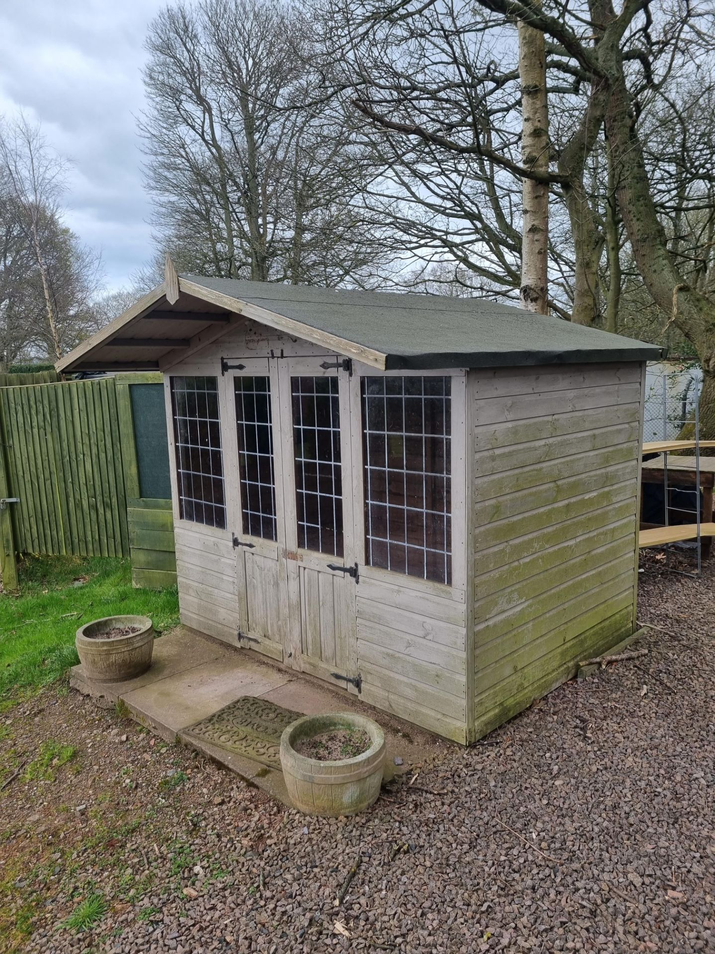 Summer house garden shed with windows felted pitche roof 2400 x 1840 x 2200mm - Bild 3 aus 3