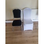 10 x Bolero arch back stacking banquet chair silver frame 40cm pitch