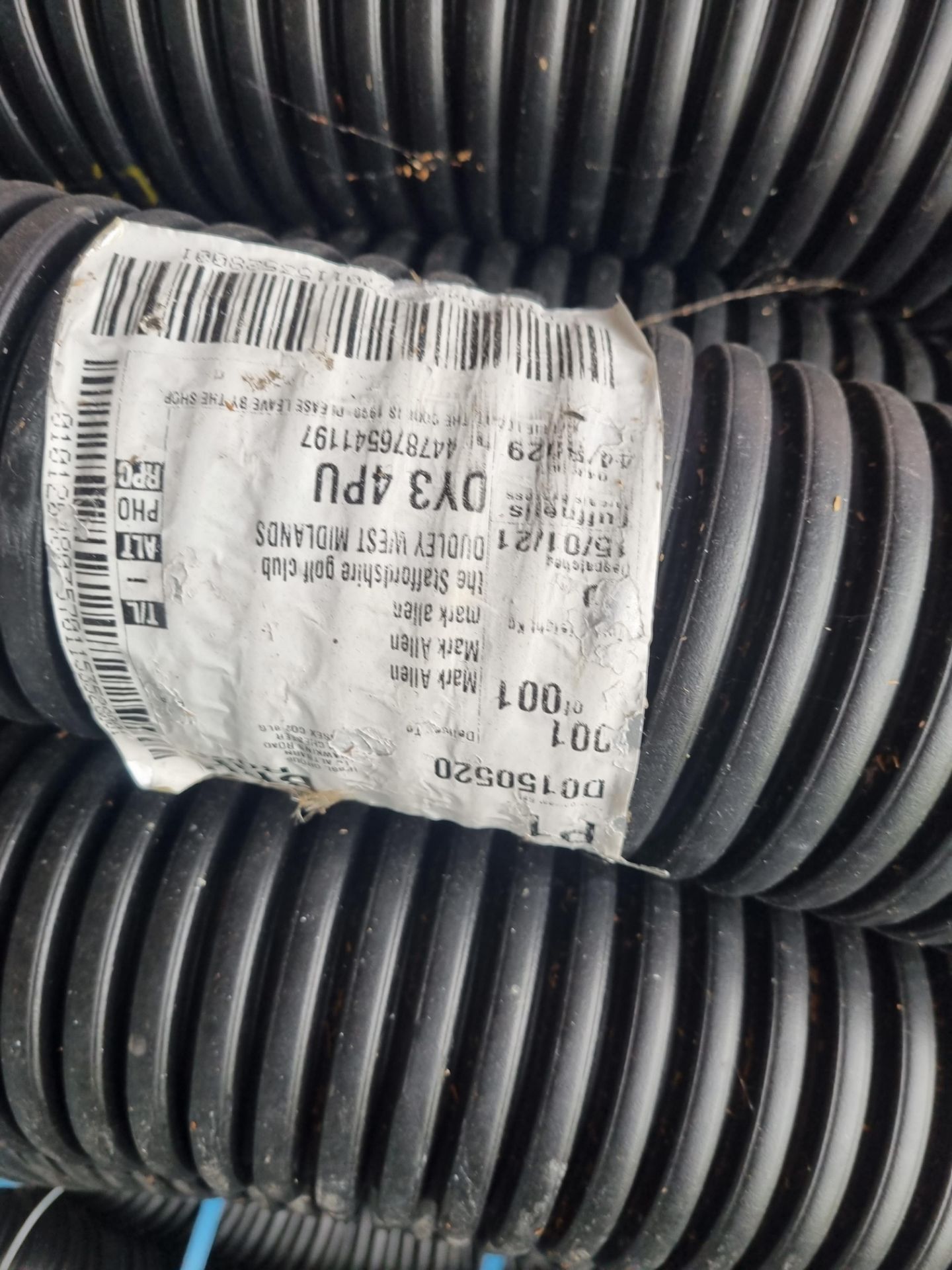 Underground Electric Cable Ducting Coil 50m BS sub duct coil outside diameter 110mm inside - Image 2 of 4