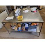 Stainless steel static preparaton table with under shelf 1470 x 760 x 830mm