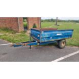 Ken Wootton single axle hydraulic tipping trailer YOM 1990 (1-2600)