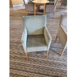 12 x Club armchairs upholstered in green fabric 440 x 560 x 850mm
