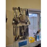 Various kitcchen utensils as found - spatulas spoons ladels etc as found