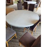 7 x FTUK 5ft Round Plastic Folding Table (153cm)