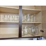 16 x glass water jugs various size