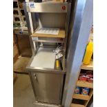 POD Stainless Steel Products stainless upright heated gantry 2 shelves with cupboard under 500 x 500