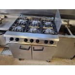 Falcon LPG gas 6 burner with oven 900mm