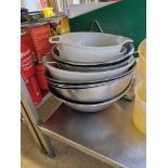 Various mixing bowls as found