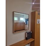 Wooden framed accent wall mirror 70 x 70cn