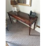 Kingswood Writing Desk / Dressing Table With Two Faux Drawers And Pop-Up Leather Lid Fitted