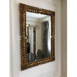 A Gilt Framed Rectangular Carved Accent Mirror 67 x 100cm (Room 401)