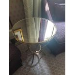 A Brass And Mirrored Top Coffee Table 60 x 76cm (Room 337) (This lot is located in Bath)