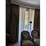 A Pair of Luxury Silk Drapes 255 x 300cm (Room 414)