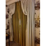 A Pair Of Silk Drapes And Jabots 160 x 250cm (Room 320)