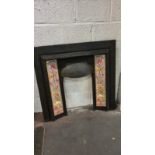 Cast iron fire surround with decorative Victorian style side panels 102 x 100cm ( This item is