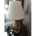 A Pair Of Heathfield And Co Louisa Glazed Ceramic Table Lamp With Textured Shade 77cm (Room 329)