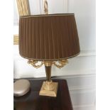 Laudarte Aretusa Twin Arm Table Lamp Bronze Lost-Wax Casting Antique Gilt Bronze Base And Column And