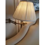 A Pair Of Gentlemen Library Swing Arm Single Candle Wall Sconce With Pleated Shade (Room 317 & 318)