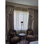 A Pair Of Silk Drapes And Jabots 255 x 230cm (Room 433)