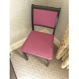 A Leather Side Chair With Cream Pad And Back Rest 48 x 48 x 85cm (Room 336) (This lot is located