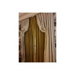 A Pair Of Silk Drapes And Jabots 160 x 250cm (Room 320)