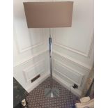 Heathfield And Co Dakota Contemporary Floor Lamp Chrome Complete With Shade 158cm (Room 303)