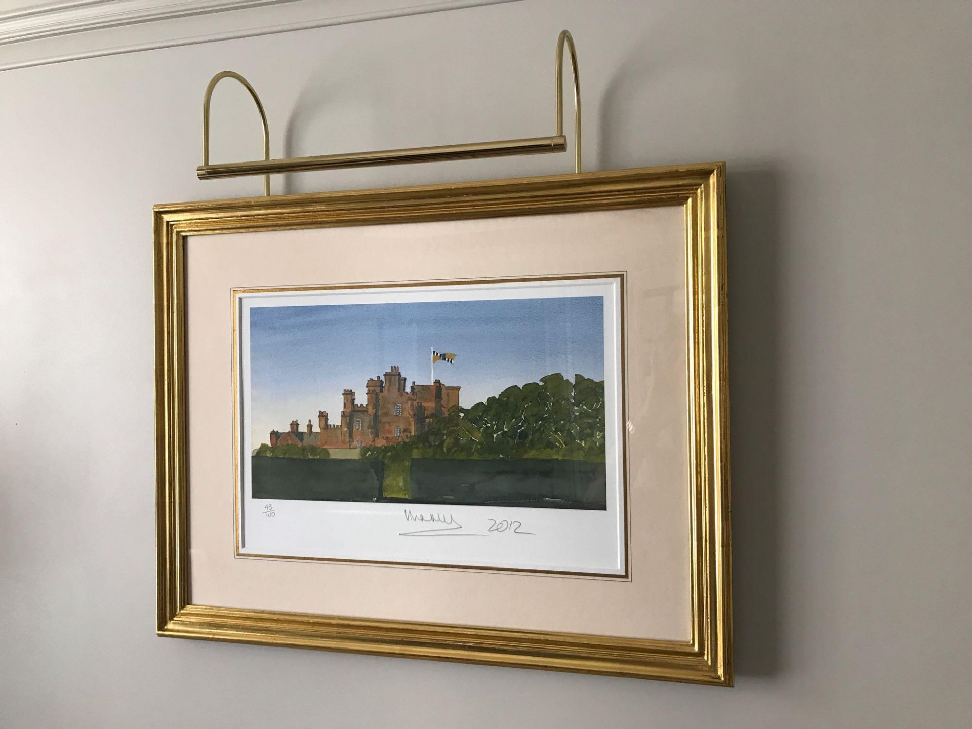 HRH The Prince Of Wales Limited Edition Print The Castle Of Mey From The Walled Garden 43 Of 100