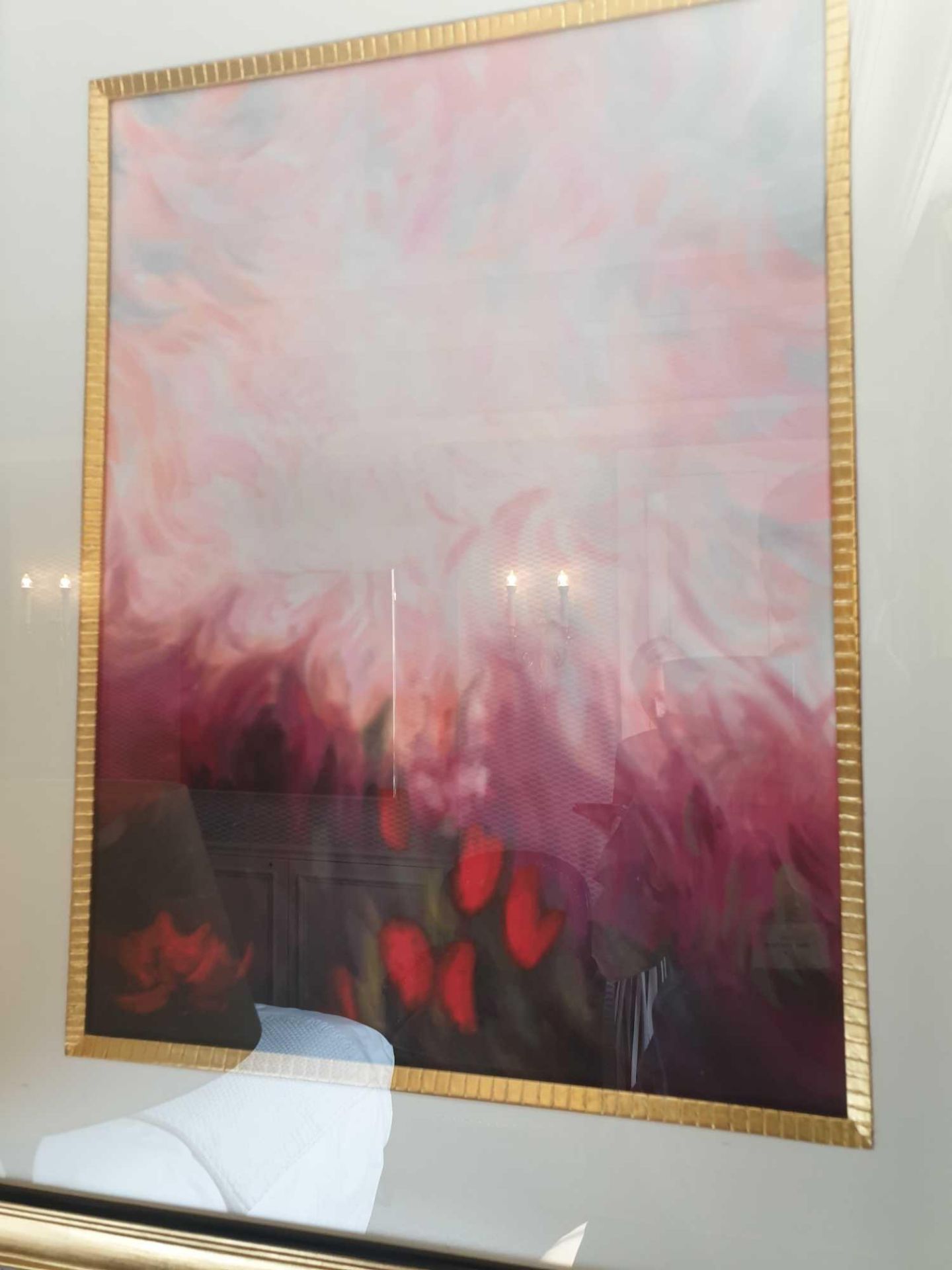 Abstract Lithograph Flame Clouds Framed 71 x 86cm (Room 335) (This lot is located in Bath) - Bild 2 aus 2