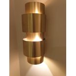 2 x LED Antique Brass 2 Light Indoor Wall Light Antique Brass 30CM (Room 332) (This lot is located