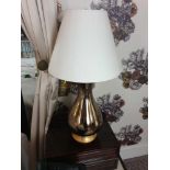 A Pair Of Heathfield And Co Louisa Glazed Ceramic Table Lamp With Textured Shade 77cm (Room 320)