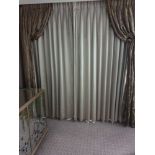 A Pair Of Silk Drapes And Jabots 230 x 260cm (Room 329)