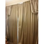 A Pair Of Silk Drapes And Jabots 260 x 260cm (Room 331) (This lot is located in Bath)