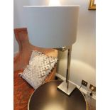 Porta Romana SLD36 Polished Nickel Swivel Arm Table Lamp With Shade 65cm (Room 323 324) (This lot is