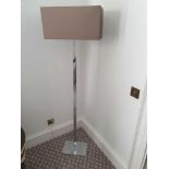 Heathfield And Co Dakota Contemporary Floor Lamp Chrome Complete With Shade 158cm (Room 301)