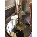 Jay Strongwater Three Tiered Lily Pad Stand Display Brass 26cm (Room 417)