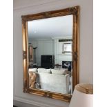 Rectangular Bevelled Mirror In Ornate Gold-Painted Wooden Frame 740mm x 1030mm (Room 317 & 318)