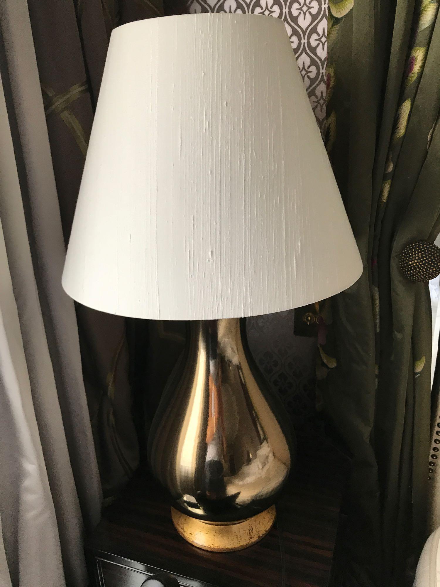 A Pair Of Heathfield And Co Louisa Glazed Ceramic Table Lamp With Textured Shade 77cm (Room 429)