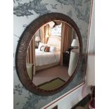 Sculptural Bronzed Accent Mirror 70cm (Room 317 & 318)