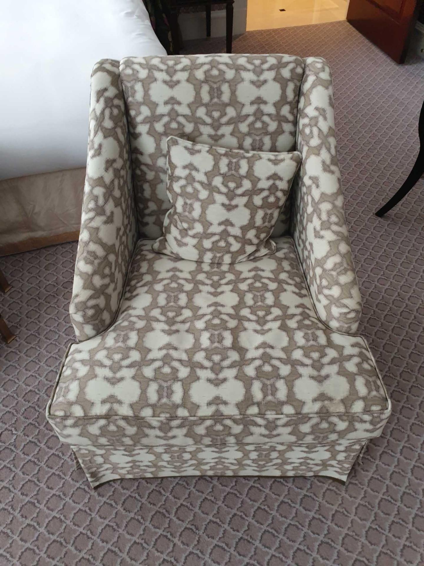 2 x Egerton Armchair Sloping Arms Dressmakers Skirt And A Sprung Back Upholstered Relaxer Chair 70 x - Image 2 of 4