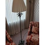 Heathfield And Co Coral Standard Lamp With Linen Shade, 180cms (Room 325) (This lot is located in