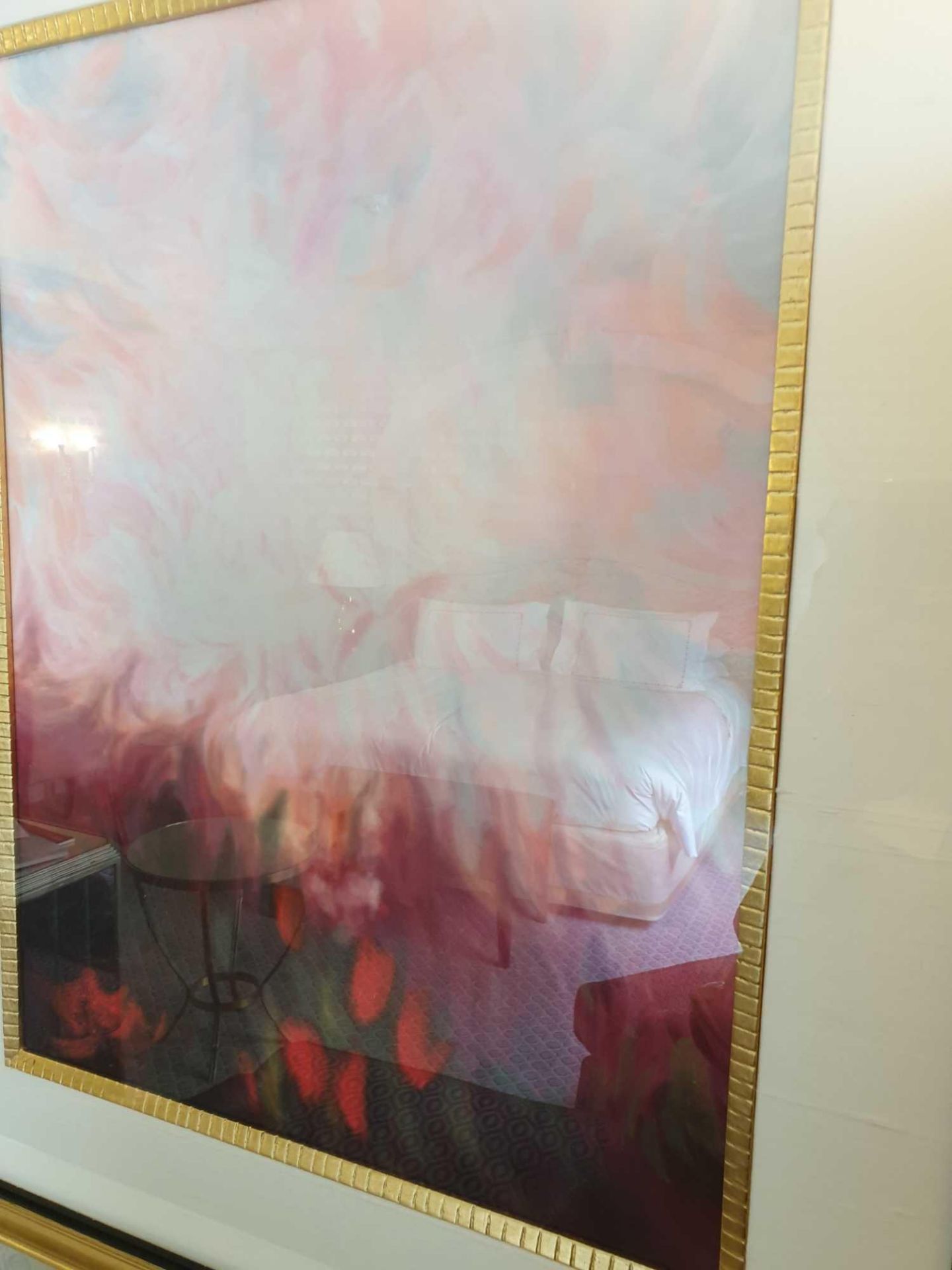 Abstract Lithograph Flame Clouds Framed 71 x 86cm (Room 326) (This lot is located in Bath) - Bild 2 aus 2