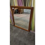 Oak framed accent mirror 86 x 96cm (682) ( This item is located in Bath)