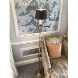 Library Floor Lamp Finished In English Bronze Swing Arm Function With Shade 156cm (Room 417)