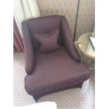 2 x Egerton Armchair Sloping Arms Dressmakers Skirt And A Sprung Back Upholstered Relaxer Chair 70 x