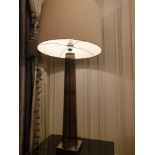 Heathfield And Co SF121 Blown Glass Smoked Conical Table Lamp With Shade 70cm (Room 332) (This lot