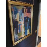 Abstract Lithograph Print Untitled 85 x 65cm (Room 338) (This lot is located in Bath)