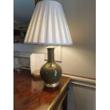 A Pair Of Heathfield And Co Louisa Glazed Ceramic Table Lamp With Textured Shade 77cm (Room 306 &