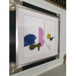 Nicholas Wood (USA) Abstract Framed Wall Art On Paper With Picture Light 72 x 66cm (Room 317 & 318)