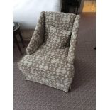 2 x Egerton Armchair Sloping Arms Dressmakers Skirt And A Sprung Back Upholstered Relaxer Chair 70 x